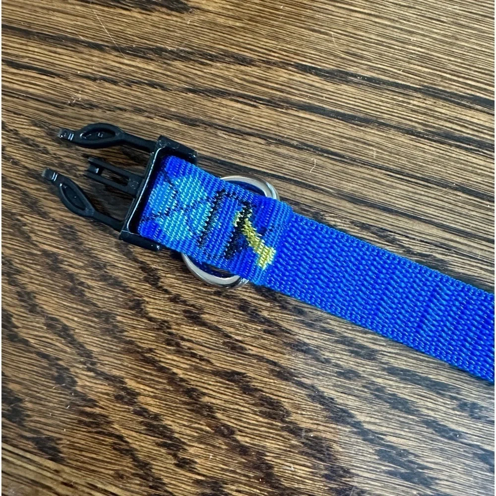 New LupinePet Blue Argyle Adjustable Nylon Dog Collar Breakaway Buckle Sm 8”-12”